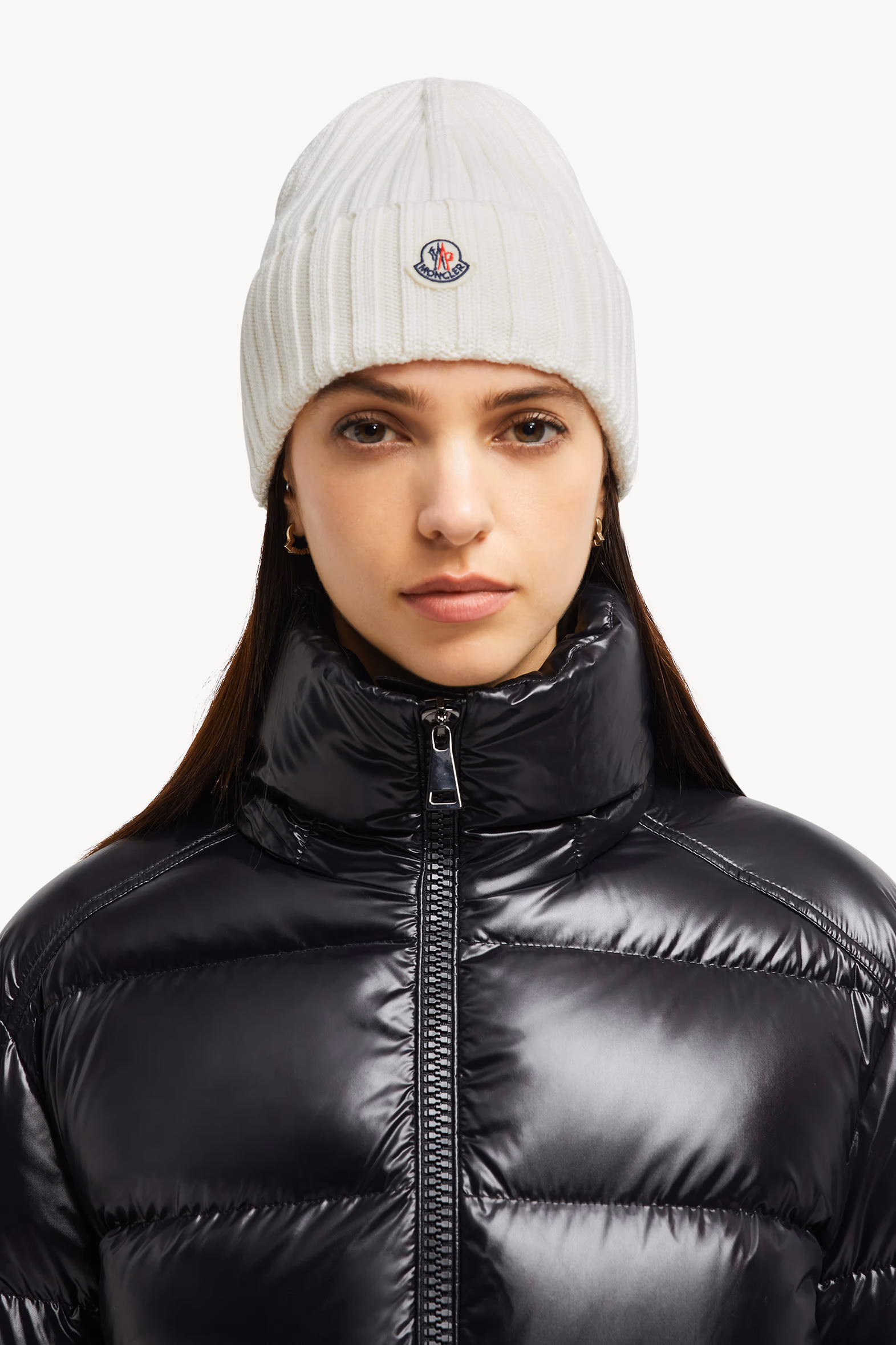 Wool Beanie Women White Moncler 2